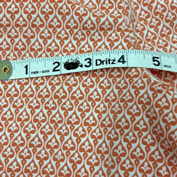 TALBOTS Petites | Geometric Bermuda Shorts Filigree Print Orange/White 8P‎ - Picture 12 of 12